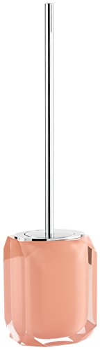Gedy Chanelle Resin Toilet Brush, Salmon, 8.6 x 10.6 x 45.7