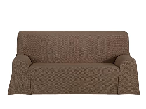 Cardenal Textil - Saona Multi-Purpose Foulard, Plaid for Bed, Blanket for Bed, Sofa Cover, Brown, 180 x 260 cm