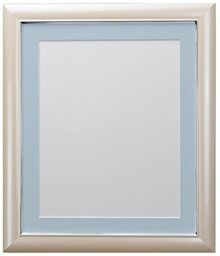 FRAMES BY POST Soda Picture Photo Frame, Plastic, Peach with Blue Mount, 24 x 20 Inch Image Size 50 x 40 cm