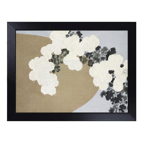 Lap Tray with Bean Bag Cushion, Blossom By Kamisaka Sekka - Handmade in the UK, Raised Wooden Edge, Padded Cushion, Heat-Resistant Wipe-Clean Surface, for Meals, Laptops and Crafts