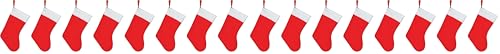 SHATCHI Christmas Santa Stocking Red Felt Hanging Sack Xmas Fireplace Hanging Santa Socks Plush Holiday Party Gifts Bag Decoration