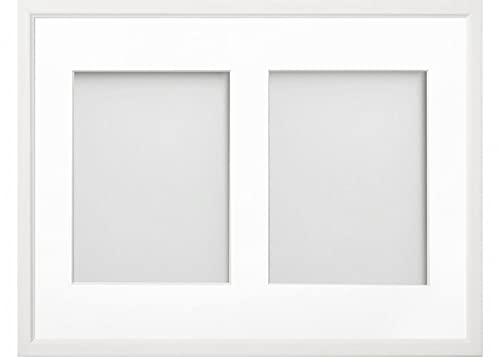 Frame Company Drayton Multi Aperture Photo Frame, White, 16x12 for 8x6 inch (x2)