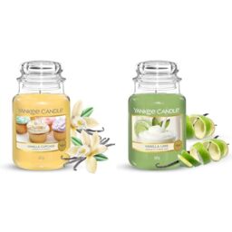 Yankee Candle Scented Candle - Vanilla Lime Large Jar Candle - Long Burning Candles: up to 150 Hours & Scented Candle - Vanilla Cupcake Large Jar Candle - Long Burning Candles: up to 150 Hours