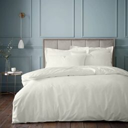 Bianca Fine Linens Bedding 180 Thread Count Egyptian Cotton Single Duvet Cover Set with Pillowcase Cream