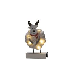 Konstsmide Christmas Lights/Silhouette Motif Reindeer/Christmas Ornament Decoration/Battery Operated: 2xAA (Excl.)/Christmas Scene Warm White Diodes