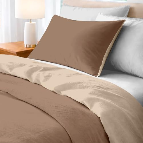 Ruggeri, Duvet Cover Set, Microfibre, Taupe Bicolour