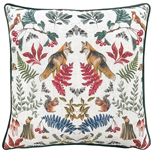 Evans Lichfield Mirrored Fox Polyester Filled Cushion