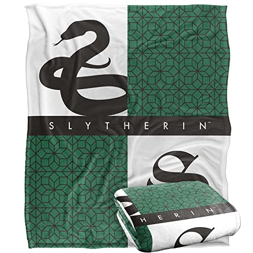 HARRY POTTER Blanket, 152 x 127 cm House Pride Slytherin Silky Touch Super Soft Throw Blanket