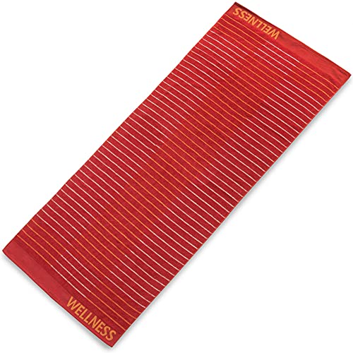 aqua-textil Granada Sauna Towel 80 x 200 cm Red Cotton Sauna Towel Terry Towel Bath Towel