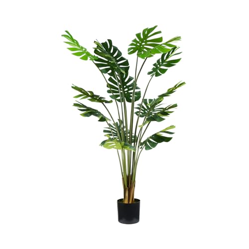 Wintem Artificial Monstera Plant with 16 Leaves 170cm Pot with Natural Moss Perfect for Indoor Use