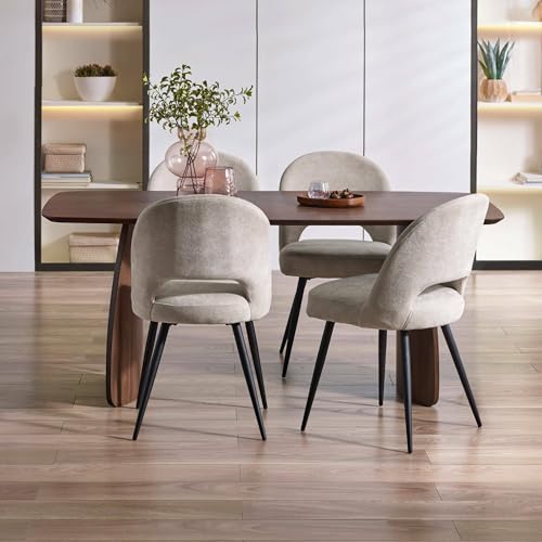 Julian Bowen Artemis Curved Leg Walnut Effect Dining Table