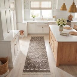 Safavieh Moroccan Boho Tribal Indoor Flatweave Runner Area Rug, Natural Kilim Collection, NKM316, in Brown / Ivory, 69 X 244 cm for Living Room, Bedroom or Any Indoor Space