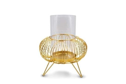 SUD IMPORT Gold CANDLE HOLDER 21 cm, Mix, Normal