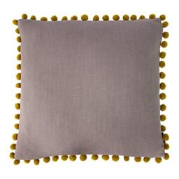 "Riva Home Mardi Gras Polyester Filled Cushion, Dove/Gold, 50 x 50cm (20"" x 20"")"
