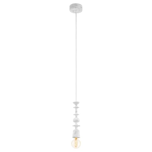 EGLO Pendant Lamp Avoltri, Dining Table pendant light, Wood in White Patina