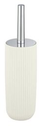 WENKO Agropoli Toilet Brush Set, Cream White, Closed Holder, Sculptural Design, BPA-Free, Hygienic Toilet Brush, Ø 10 x 36.5 cm