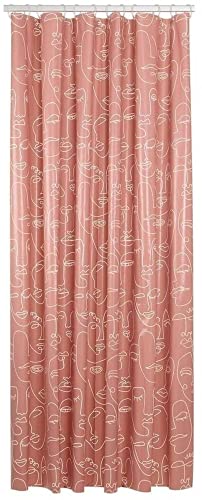 Sealskin Mind Shower curtain 180x200 cm PEVA Dark pink / White