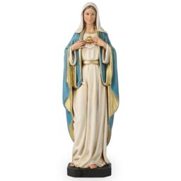 "BC Catholic Immaculate Heart of Mary Figure, Virgin Mary Statue, Blessed Mother for Home, Religious Gifts to Mom，Catholic Decor 6"" H Classical Renaissance sculpture Masterpiece by Buildclassic"
