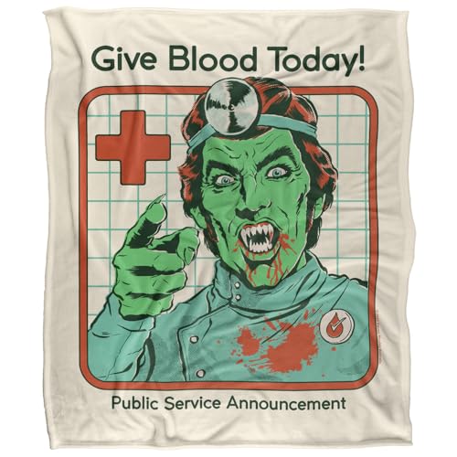 Steven Rhodes Give Blood Today Silky Touch Super Soft Throw Blanket 152 X 127 Cm