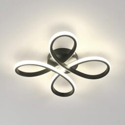 Comely Modern LED Ceiling Light, 30W 3375LM Ceiling Lamp Fixture Natural Light 4500K Lighting for Bedroom, Living Room, Dining Room, Kitchen, 30cm, Black