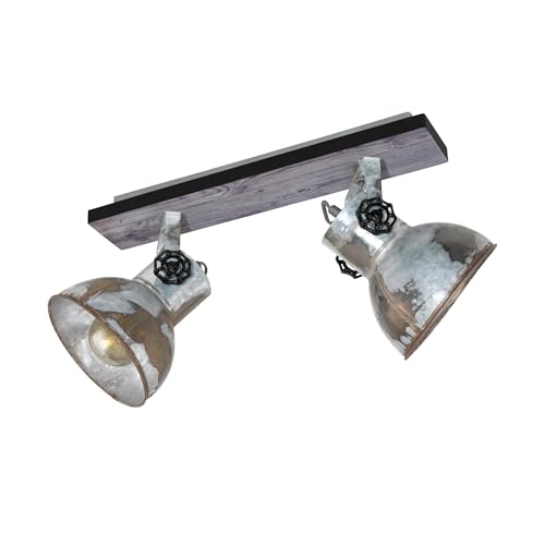 Eglo Romagnese LED Pendant Spotlight, 5-Bulbs Ceiling Light Made of Steel and Glass Coloured in Nickel Matt, Amber and White, Dinning Table and Living Room Lighting