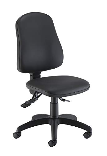 Office Hippo High Back Desk Chair, Ergonomic Office Chair For Home & Office With Height Adjustable Seat & Backrest, Lumbar Support For Extra Comfort, Computer Chair - Black PU