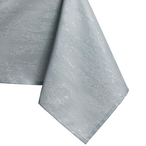 AmeliaHome Tablecloth 120 x 180 cm Tablecloth Stain Protection Vesta - Lotus Effect Washable Water-Repellent Ornament Silver
