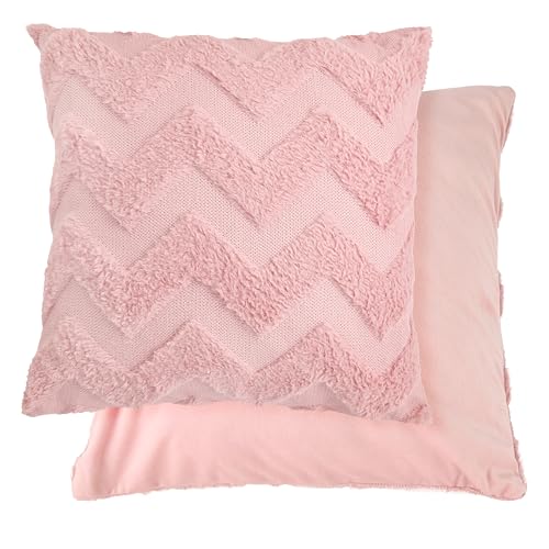 Emma Barclay Nyla Soft Touch Zigzag Cushion Cover (Blush Pink)