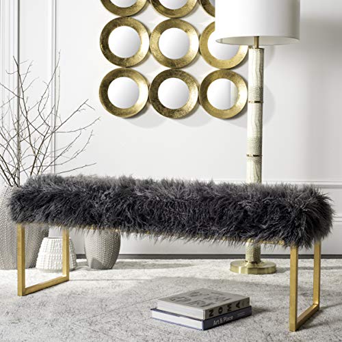 Safavieh Modern Indoor Bench, in Grey, 41 X 132 X 48.26