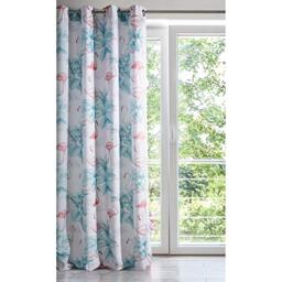 Eurofirany Curtain 140 x 250 cm White Turquoise Pink