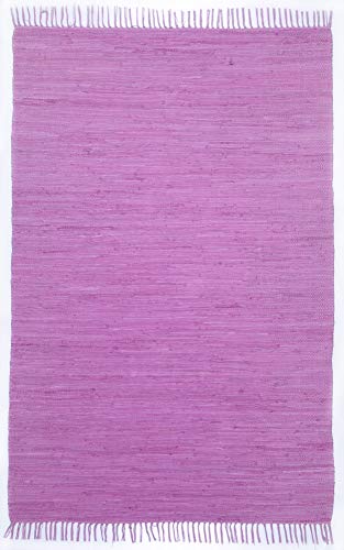 Theko Cotton Rug Modern 60 x 120 cm Pink