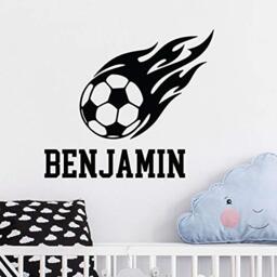 Personalised Name Stickers - Customisable Name Sticker – Children's Room Wall Decoration - 2 Sheets of 20 x 25 cm and 60 x 25 cm – Black