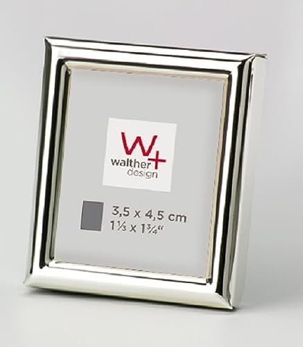 walther design WD354SD Chloe Picture Frame, Silver, 3.5 x 4.5 cm, Pack of 2, Portrait Frame