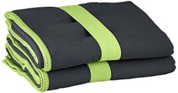Playshoes Unisex Multifunctional Bath Towel Microfibre Portable Blanket, Grey, 40 x 80 cm, Pack of 2