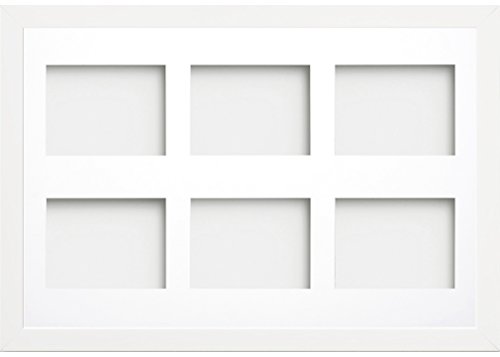 Frame Company Watson White Multi-Aperture Photo Frame with Mount, 30x20 for 8x6 (x6) * Choice of Frame Colour and Mount Design* NEW
