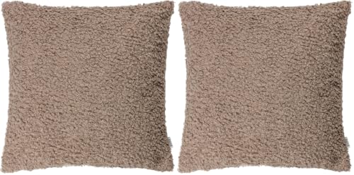 Yard Cabu Polyester Filled Cushion (Taupe, 45 x 45 cm) (Pack of 2)
