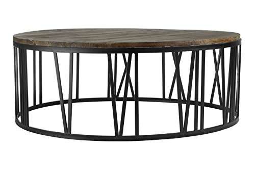 Premier Housewares Greenwich Round Coffee Table, Wood, Natural