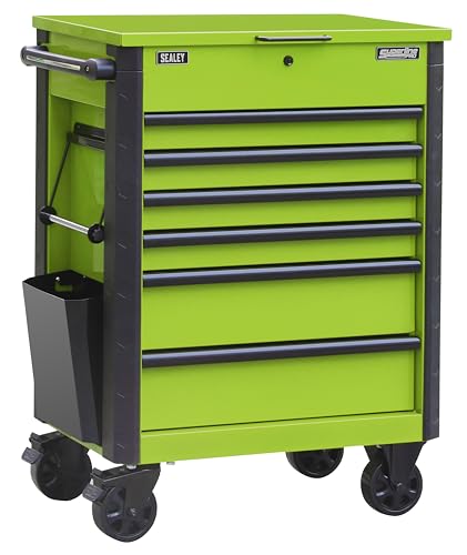 Sealey Superline Pro® 6 Drawer Tool Cabinet with Ball Bearing Slides - Green - AP266HV