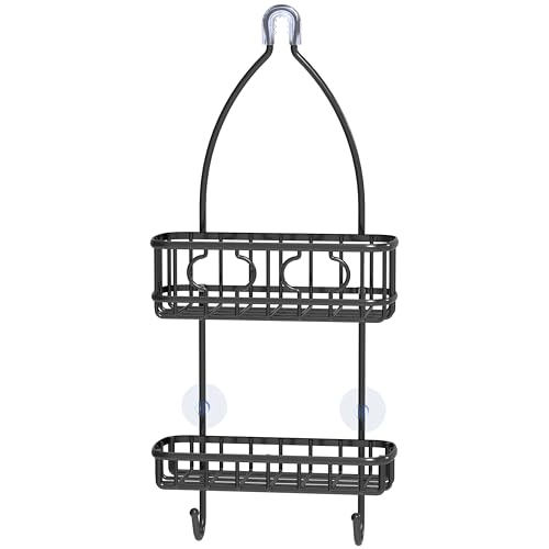 Simple Houseware Bathroom Hanging Shower Head Caddy Organizer, Black