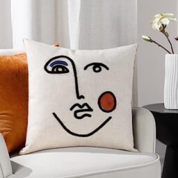 furn. Cleo Linear Woven Feather Rich Filled Cushion