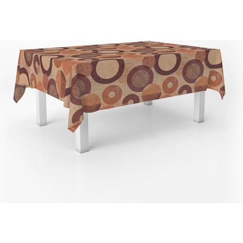 ECOMMERC3 Oilcloth Tablecloth Stain Resistant Rectangular Table 200 x 140 - For homes with children or pets, waterproof, does not absorb liquids, non-fraying edge, smooth finish