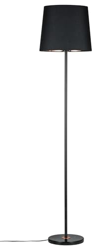 Paulmann 79612 Neordic Enja Floor luminaire max. 1x20W Floor lamp for E27 Lamps Floor luminaire with Fabric Shade Black/Copper 230V Without lamp