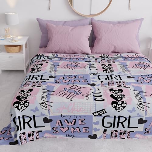 PETTI Artigiani Italiani - Childrens Girls Spring Summer Bedspread 225 x 260 cm for Queen Size Bed 100% Made in Italy