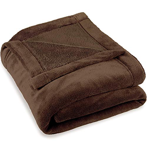 CelinaTex Montreal cuddly blanket microfibre blanket Coral fleece 150 x 200 cm dark brown