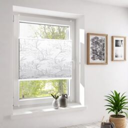 Sekey Honeycomb Pleated Blind, No Drilling, Blackout Roller Blind, 100% Blackout Opaque, Klemmfix, Aluminium Rail, Double-Sided Selectable in Print and Grey, 100 x 120 cm (W x H)