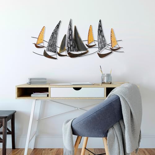 Handmade Decorative Metal Wall Accessory, 51 x 120 cm, 100% Metal (1.5 mm), Unique Hand-Painted Design, Perfect for Home Decor & Art Lovers