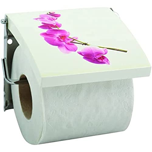 "MSV ""Lanyu MDF and Stainless Steel Tissue Toilet Roll Holder, White"