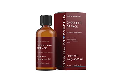 Mystic Moments - Chocolate Orange Fragrance Oil - 100ml - Chocolate Orange notes create a rich cocoa & zesty citrus scent for candles, soaps, wax melts and diffusers.