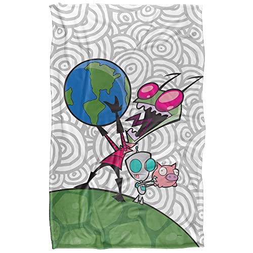 Invader Zim Invader Zim And Gir Silky Touch Super Soft Throw Blanket 91 x 147 Cm