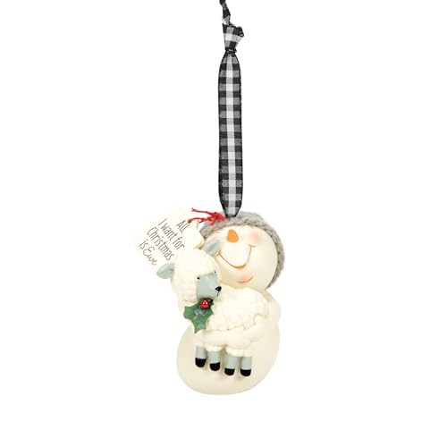 Department 56 Snowpinions Farmhouse All I Want for Christmas is Ewe Hanging Ornament, 3.07 Inch, Multicolor